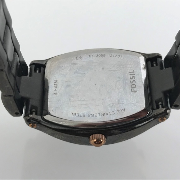 Fossil Women Watch Black and Gold Tone Analog - Picture 5 of 8